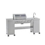 BBQ Videro G4-SK avec ilot cuisine, 30mbar acier inoxidable